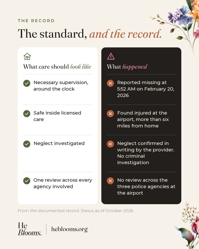 Post: what care should look like next to what happened